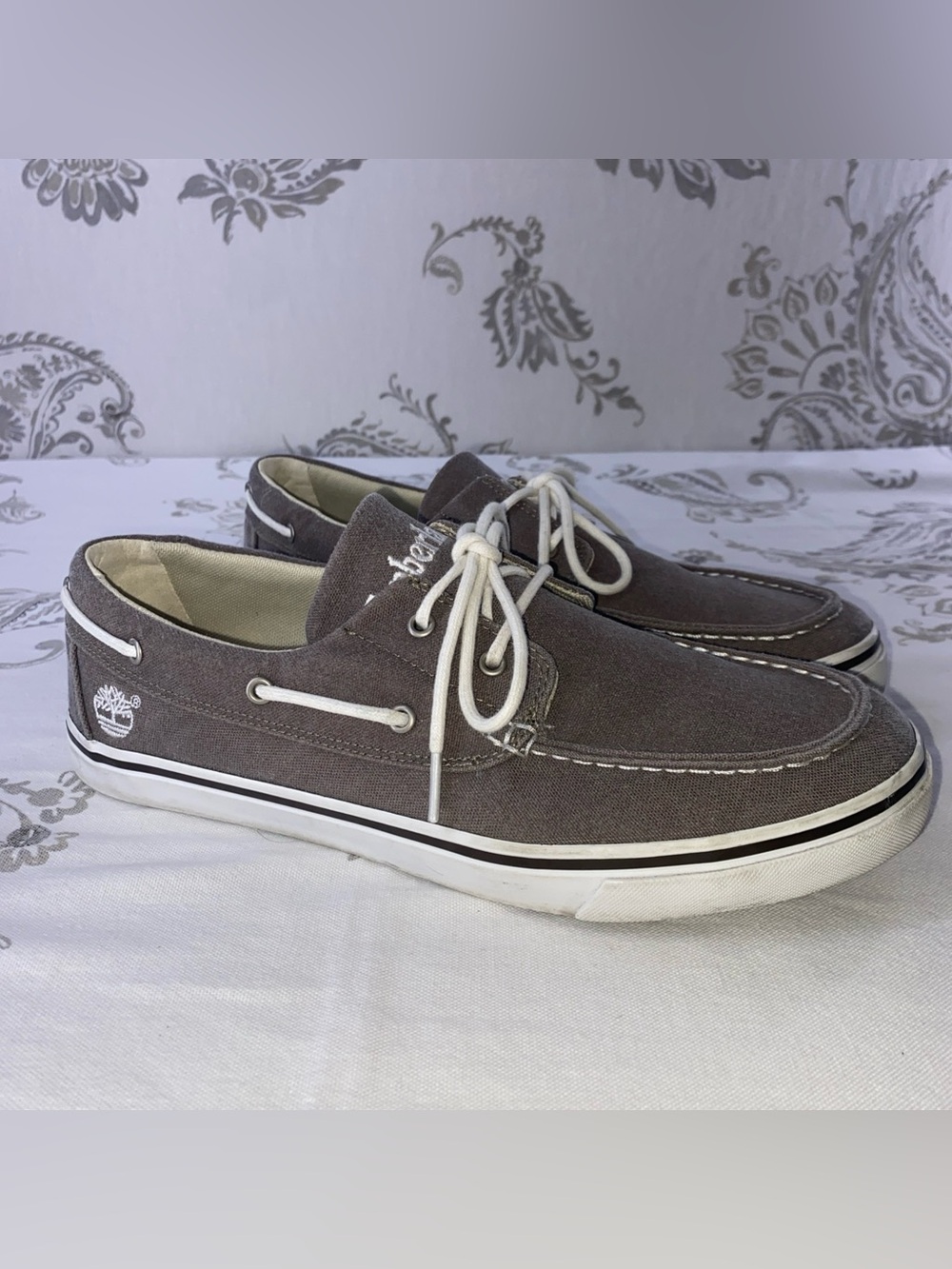 Timberland Earthkeepers Men's Gray Canvas Lace-Up Boat Shoes
Size 10 - Picture 1 of 11